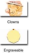 Clowns and Engravable charms