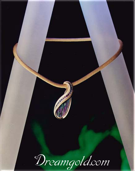 Award winning Rainbow Hematite necklace